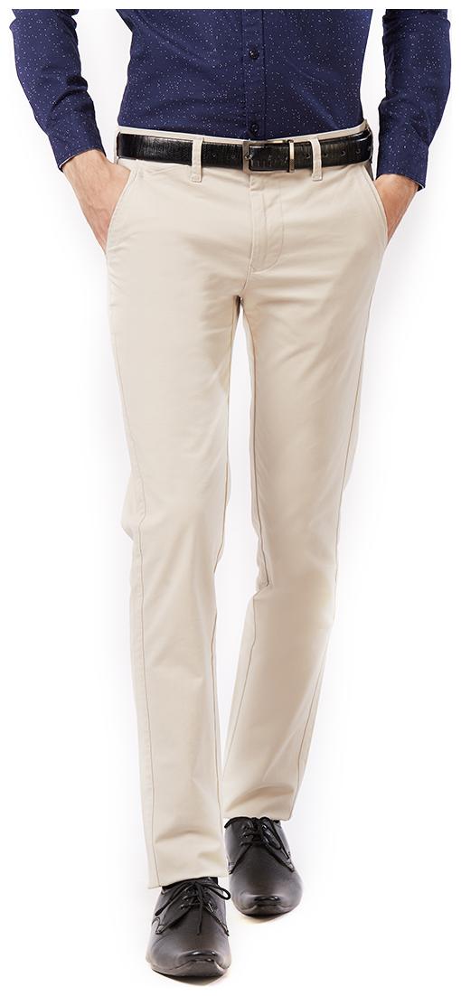 

Killer Men Solid Slim Fit Formal Trouser - Beige