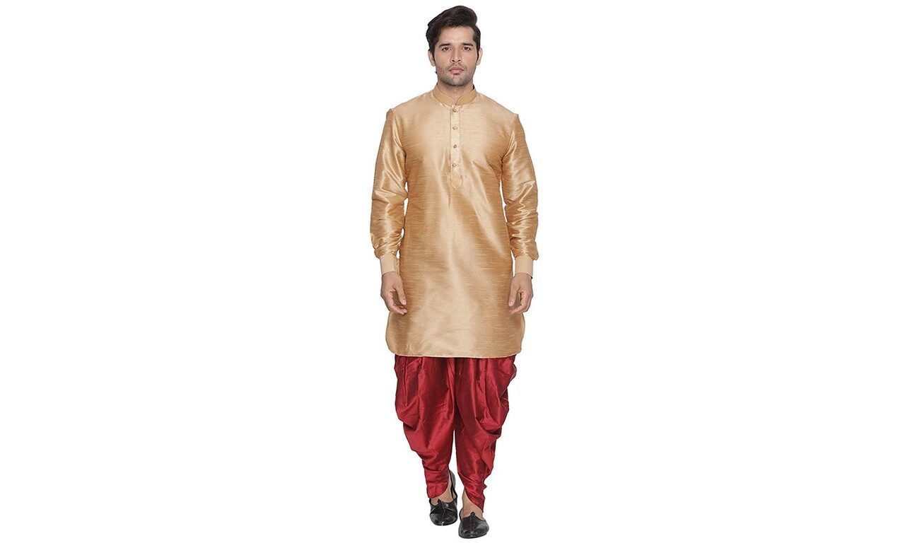 

Kings Maker Beige Solid Kurta and Dhoti Pants