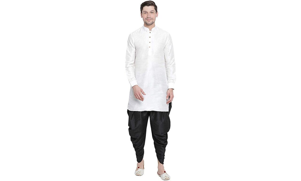 

Kings Maker White Solid Kurta and Dhoti Pants