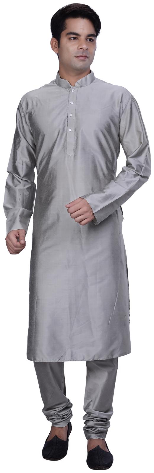 

Kisah Men Silver Regular Fit Kurta