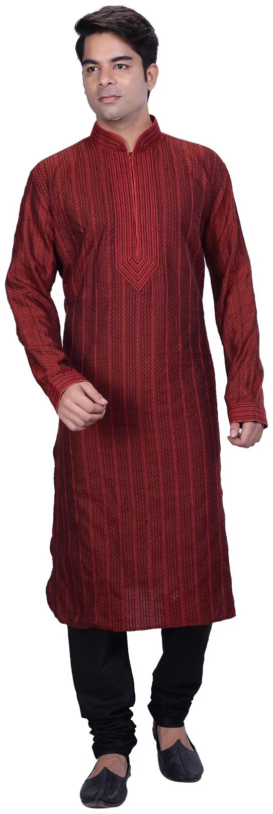 

Kisah Men Red Regular Fit Kurta