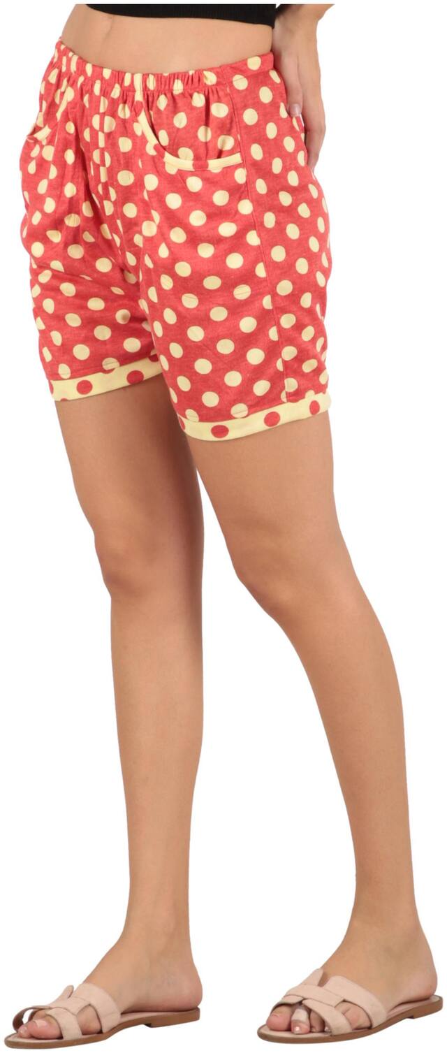 Kismat Fashion Women Cotton Regular Shorts - Red