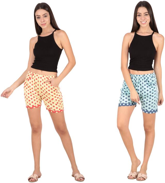Kismat Fashion Women Cotton Regular Shorts - Multi