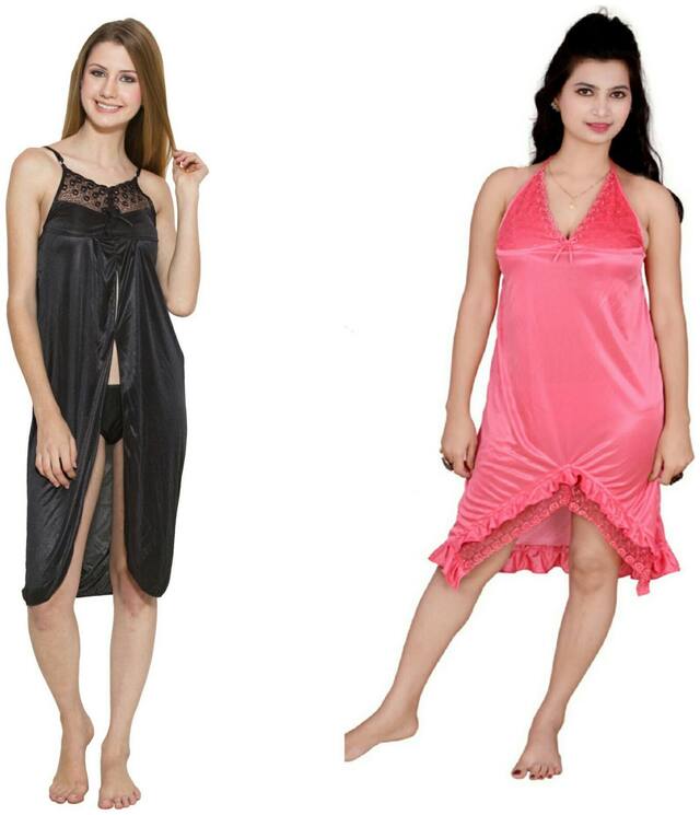 Kismat Fashion Hot & Sexy Babydoll Nighty Pack Of Two