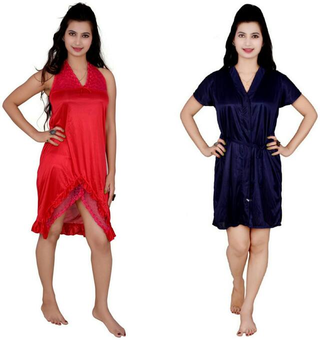 Kismat Fashion Hot & Sexy Babydoll Nighty Pack Of Two
