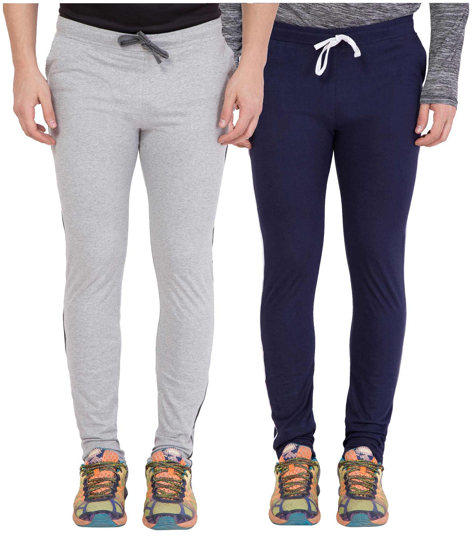 

KISSERO Men Grey Blue Solid Regular fit Track pants