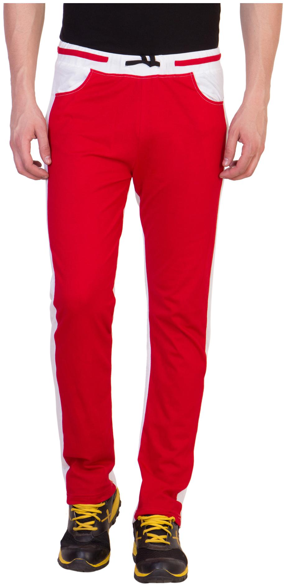 

Kissero Cotton Track Pants For Men Red Color