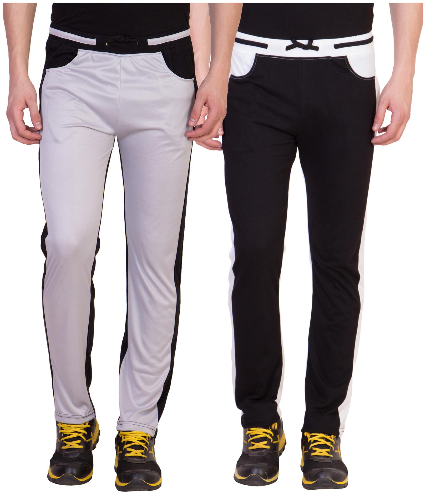 

Kissero Cotton Track Pants For Men Grey Black Color