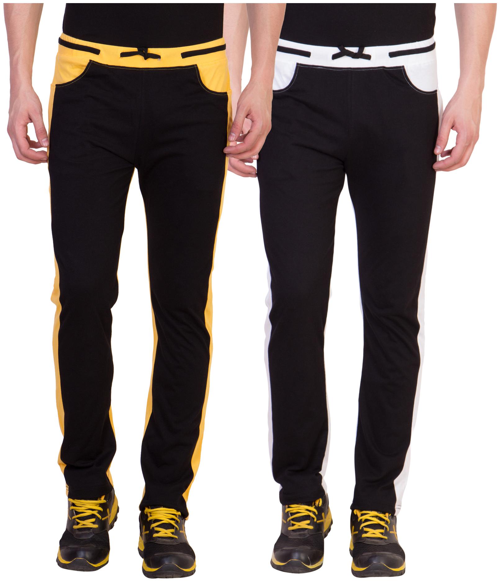 

Kissero Cotton Track Pants For Men Black Color