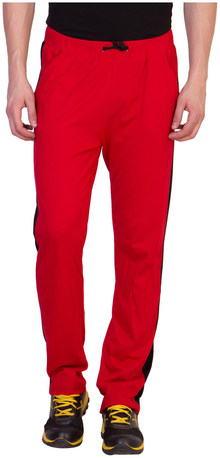 

Kissero Cotton Track Pants For Men Red Color
