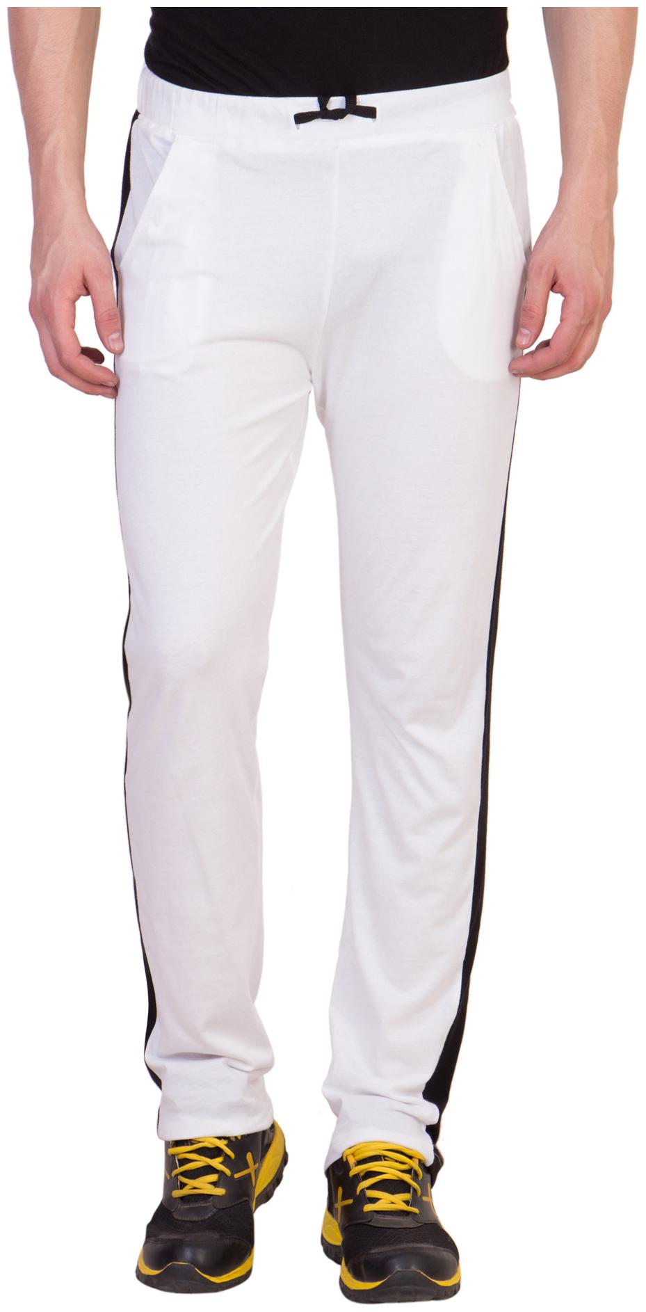 

Kissero Cotton Track Pants For Men White Color