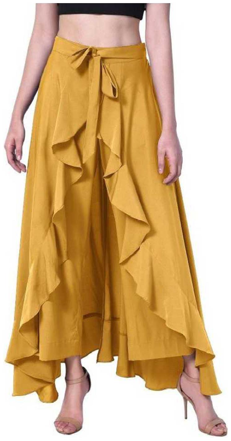 

Kissero Crepe Palazzo for Women - Yellow