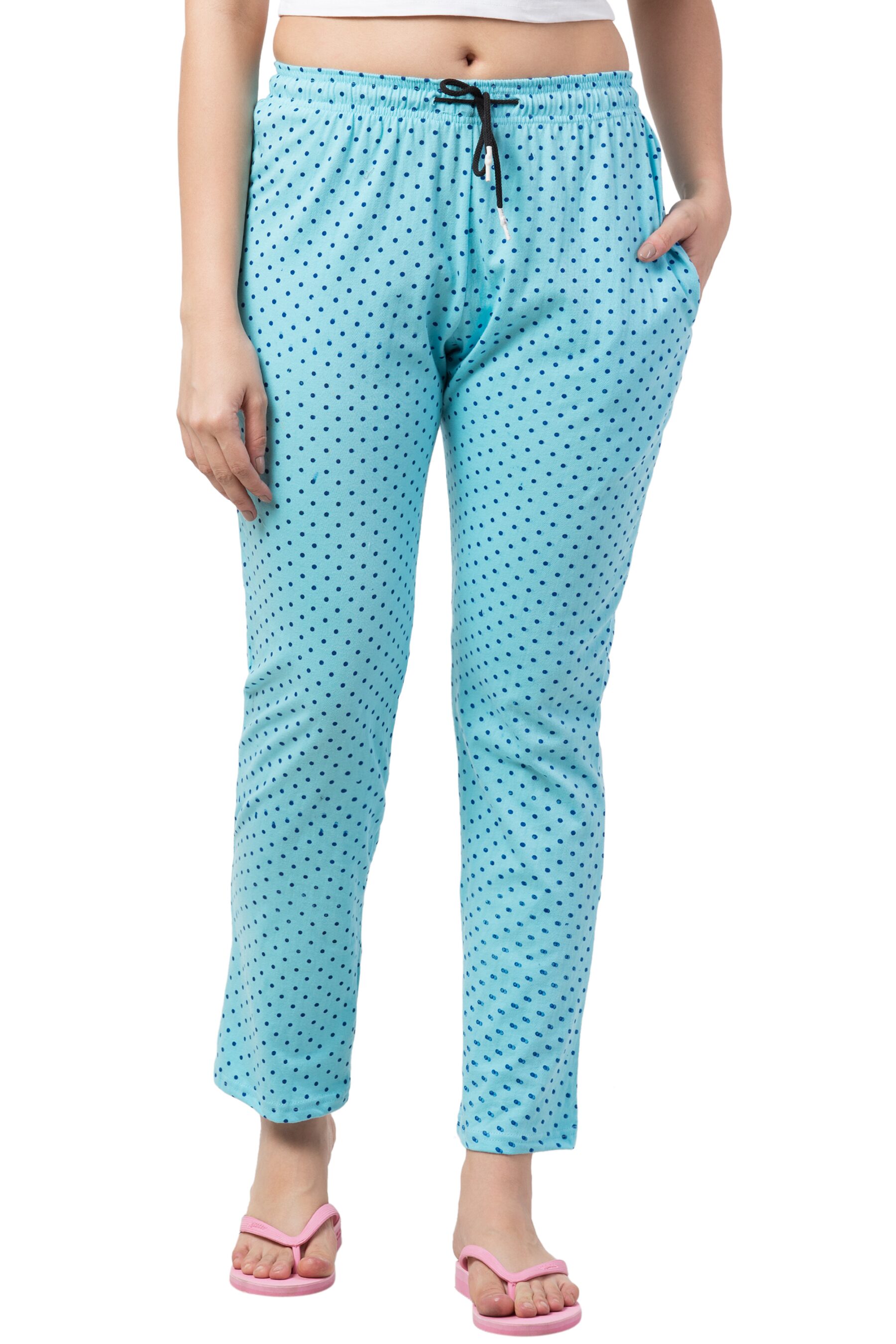 

KISSERO Women Regular fit Cotton Track pants - Blue