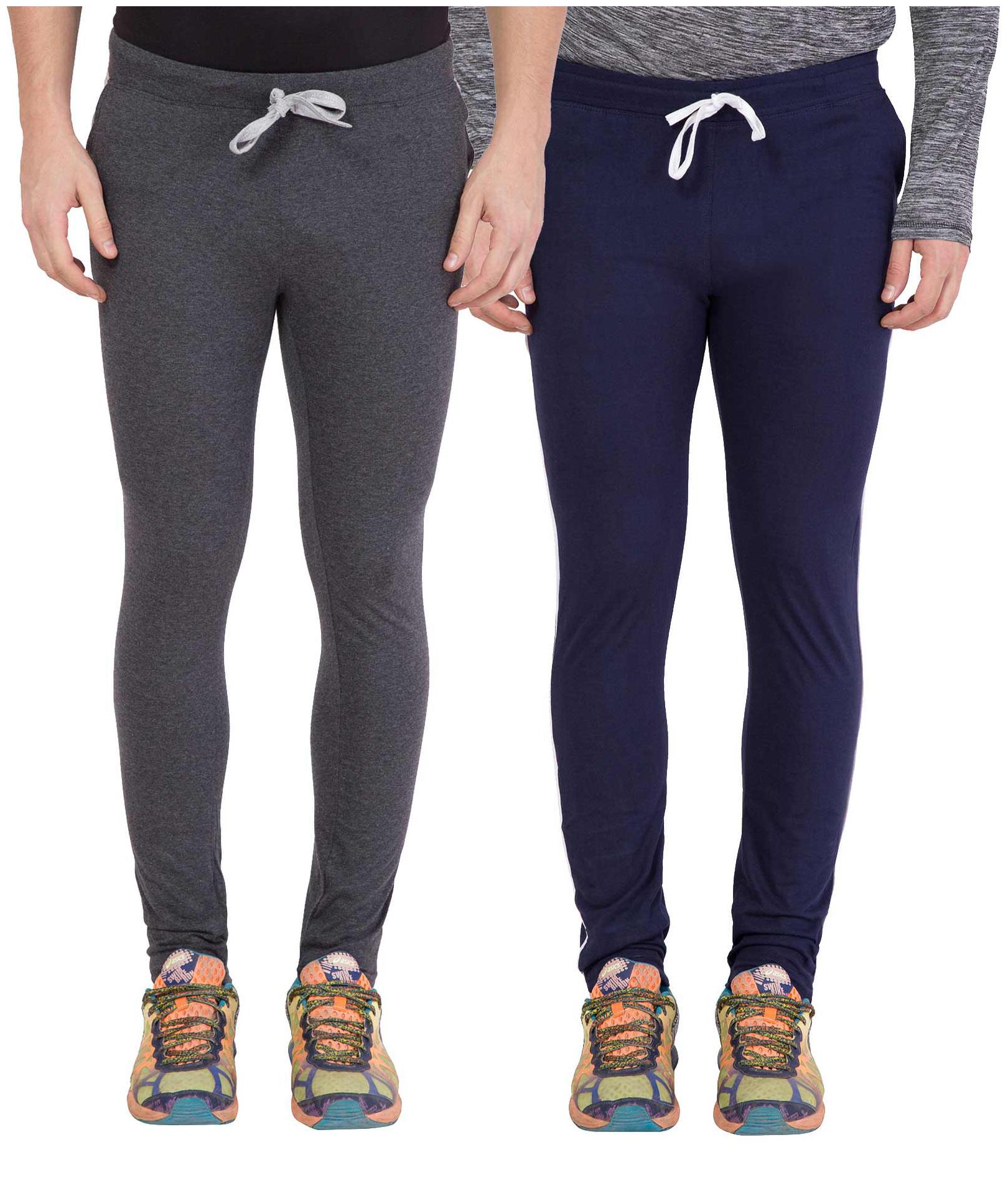 

KISSERO Men Grey Blue Solid Regular fit Track pants