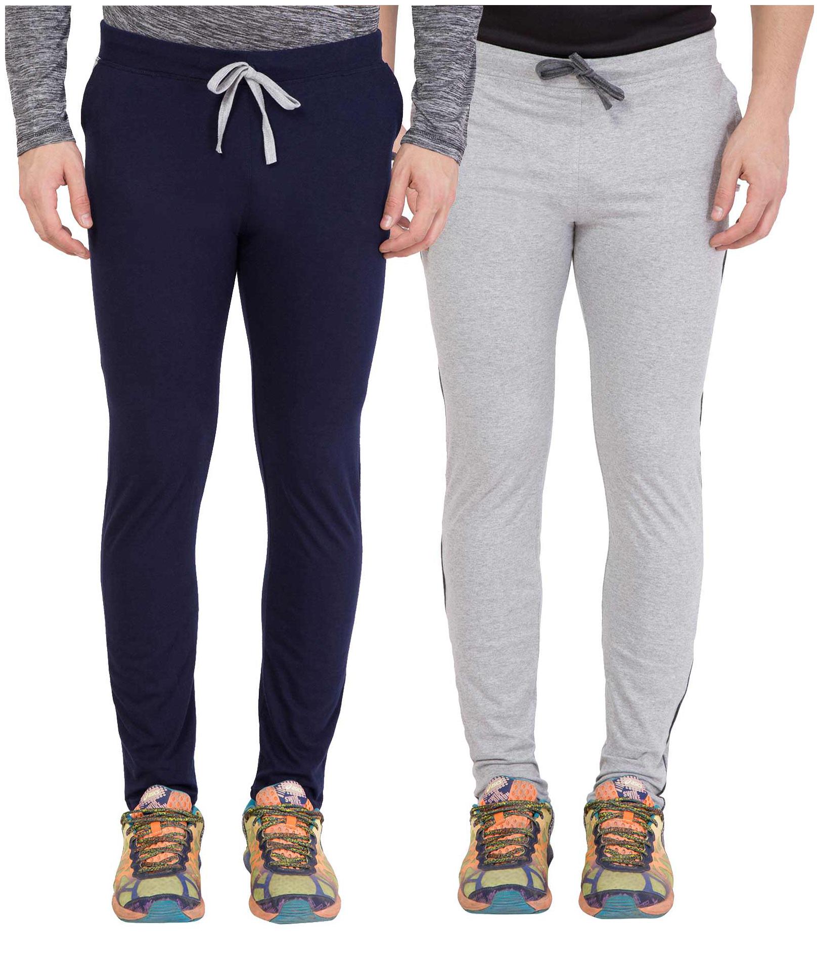 

KISSERO Men Blue Grey Solid Regular fit Track pants