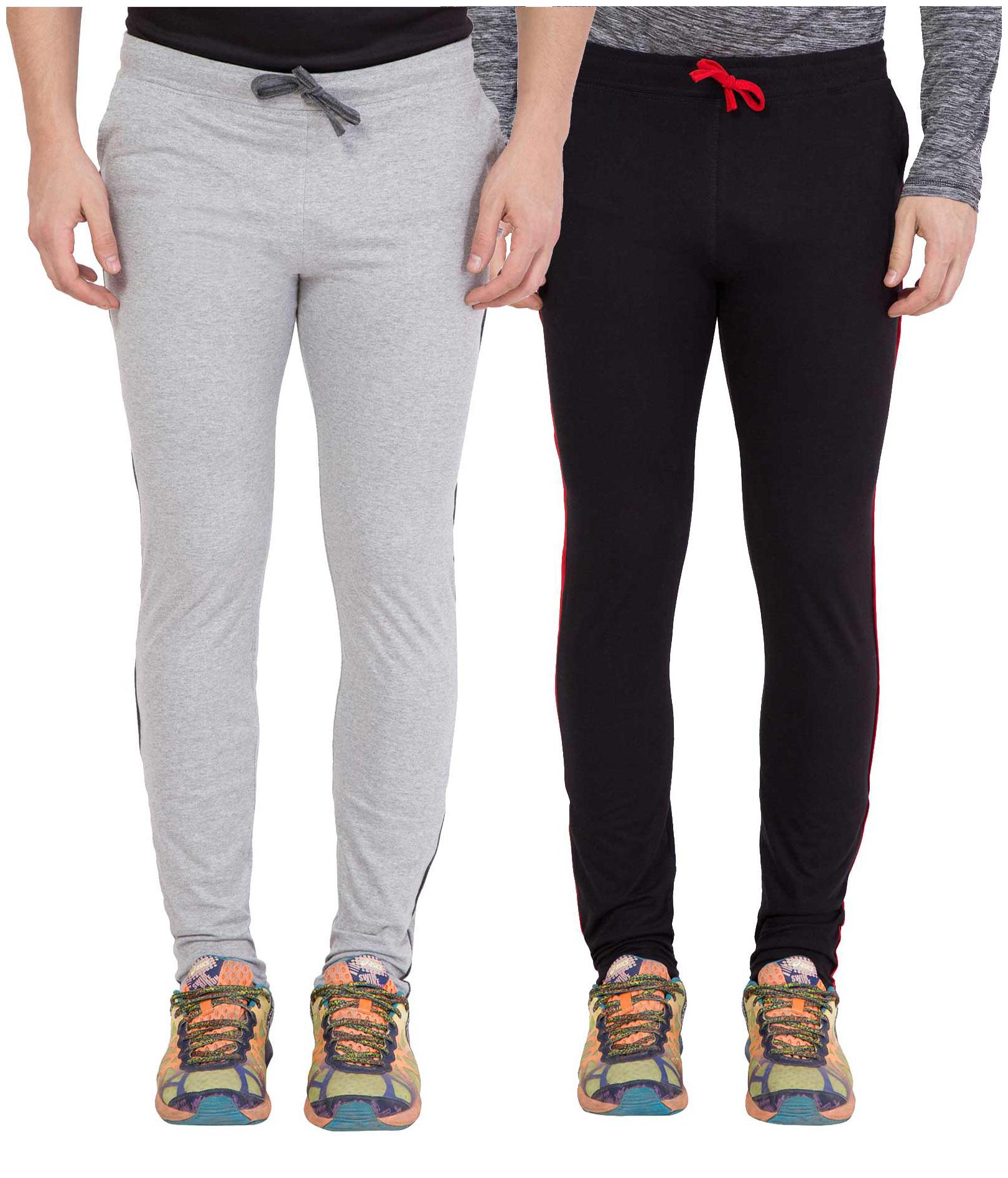 

KISSERO Men Grey Black Solid Regular fit Track pants