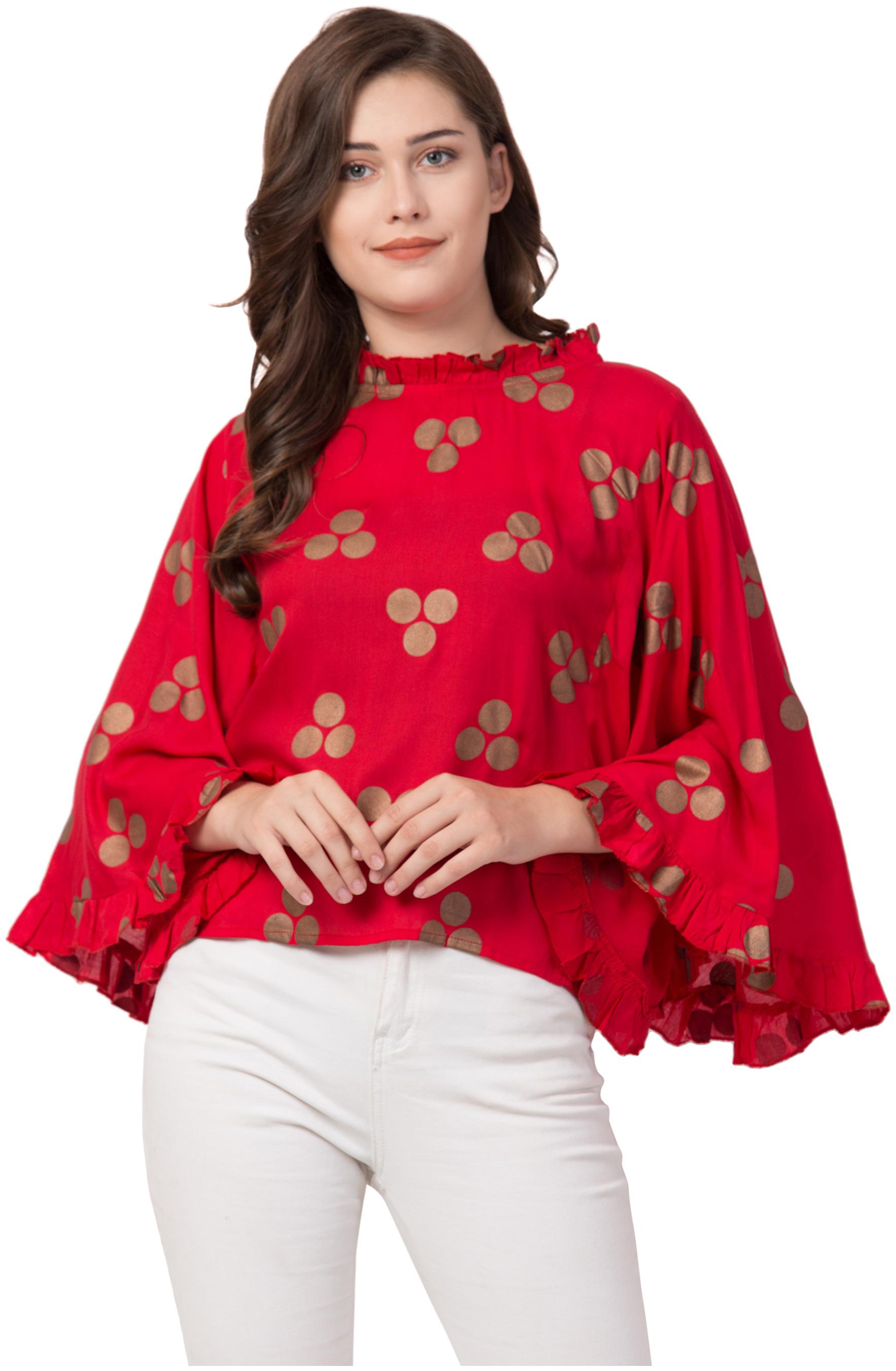 

KISSERO Women Polka dots Regular top - Red