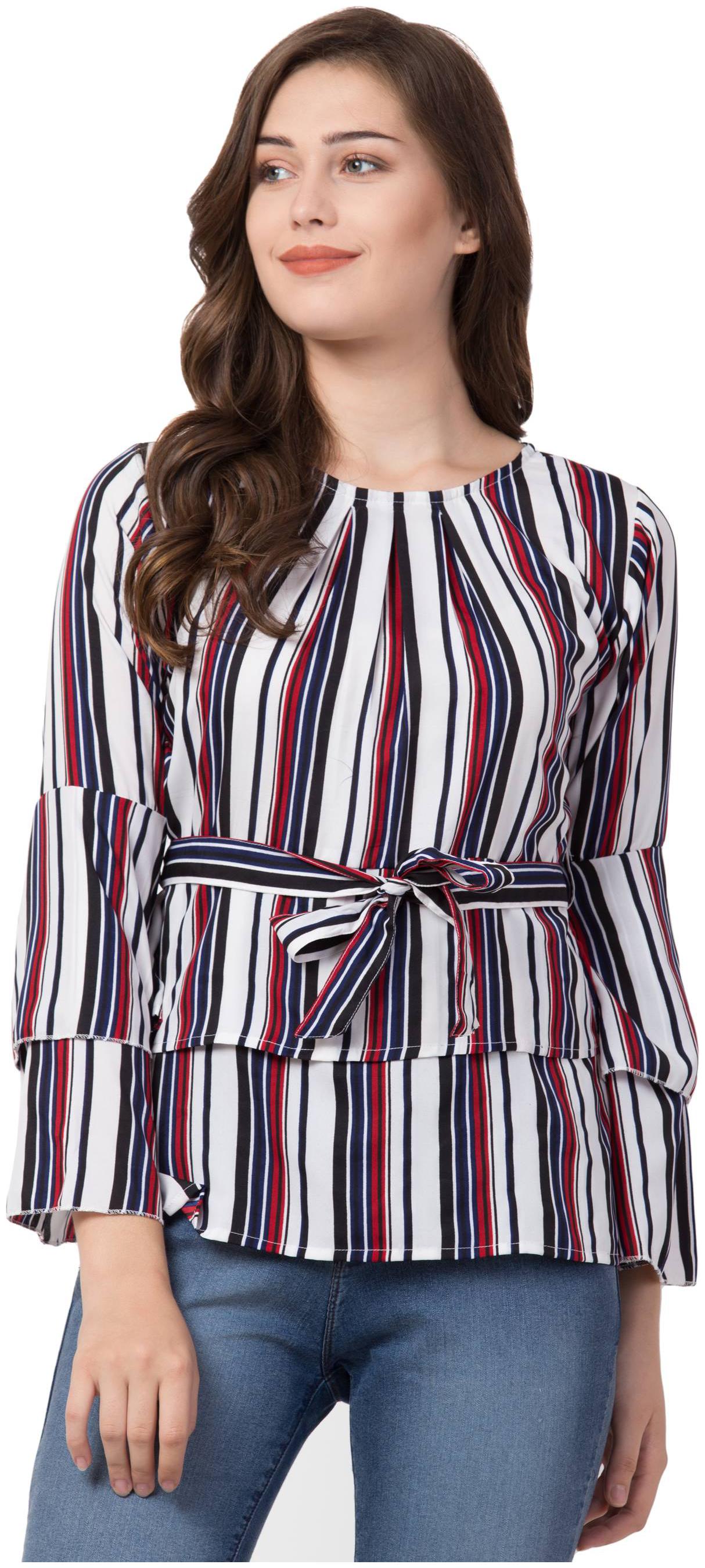 

KISSERO Women Striped Regular top - Multi