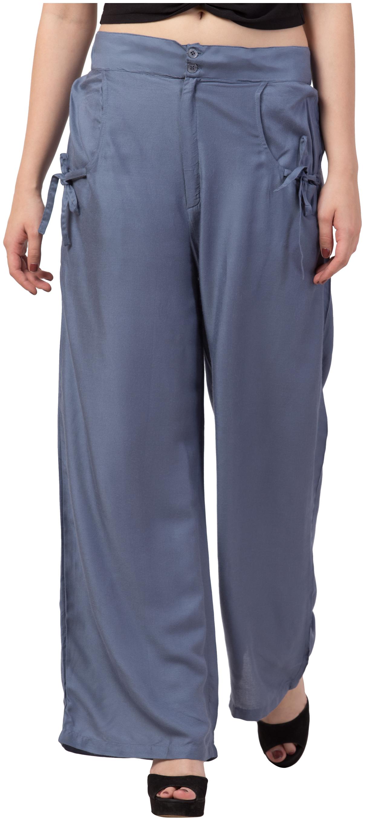 

KISSERO Women Blue Regular fit Regular trousers