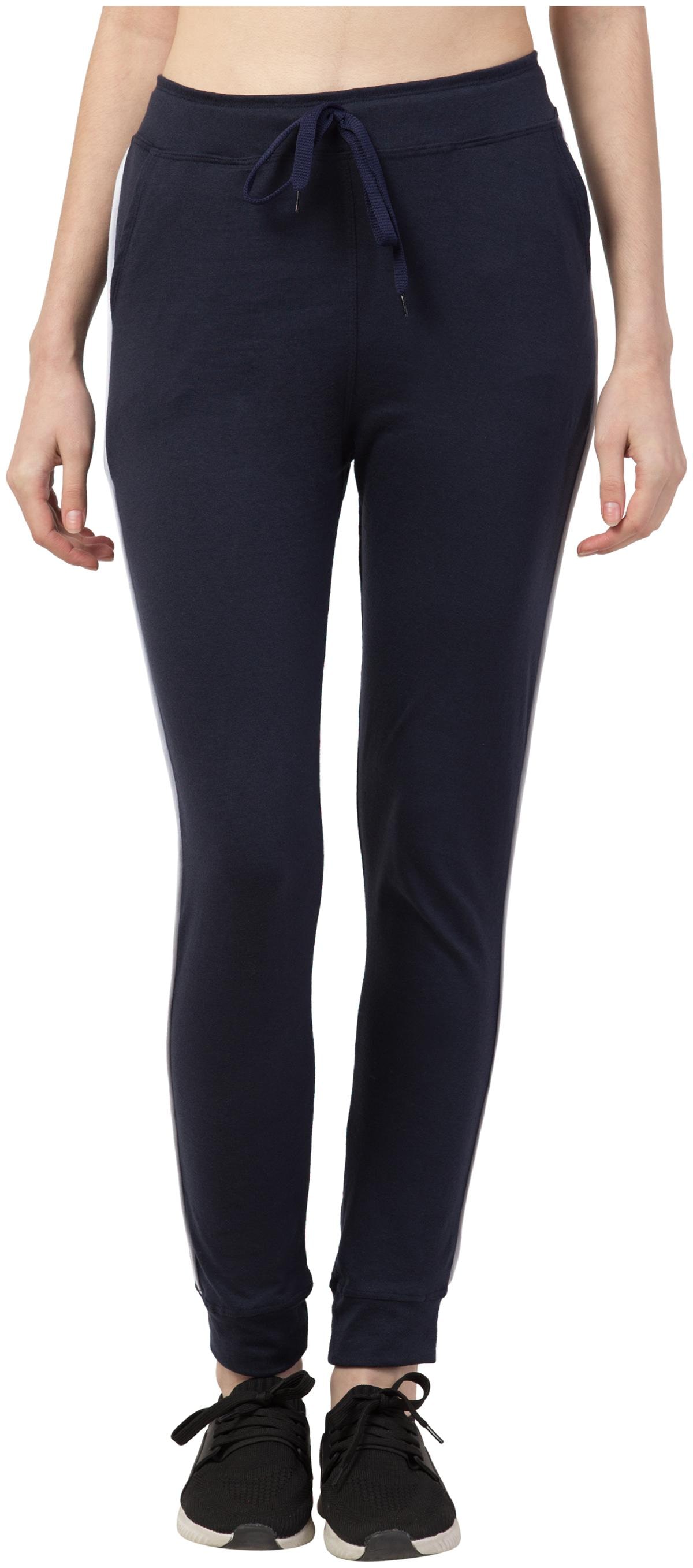 

KISSERO Women Cotton Solid Joggers Blue