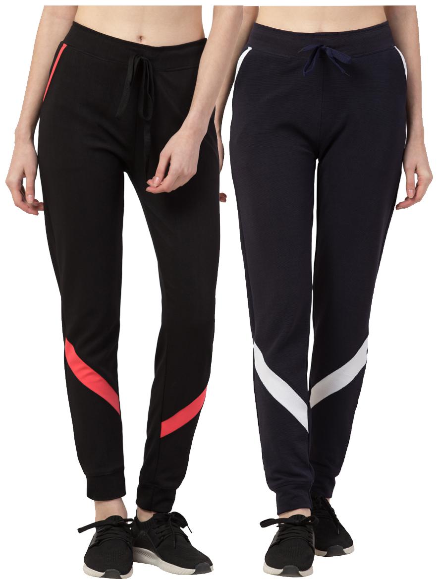 

Kissero Women Polyester Joggers Black Blue