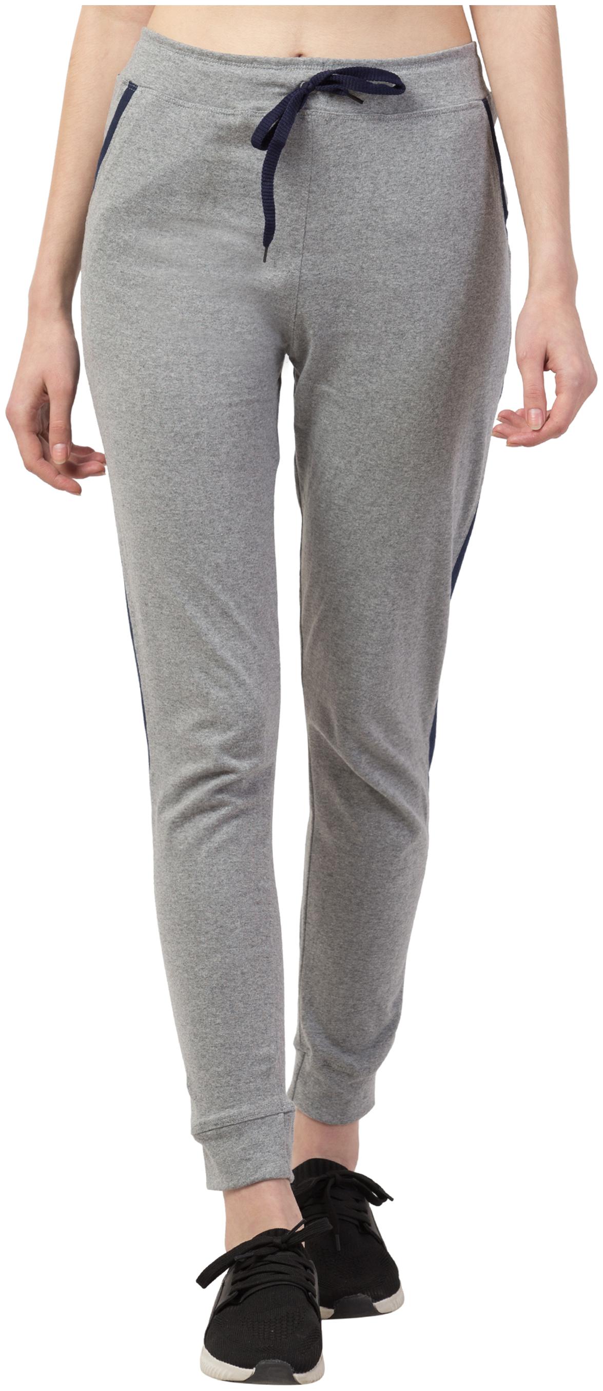 

KISSERO Women Cotton Solid Joggers Grey