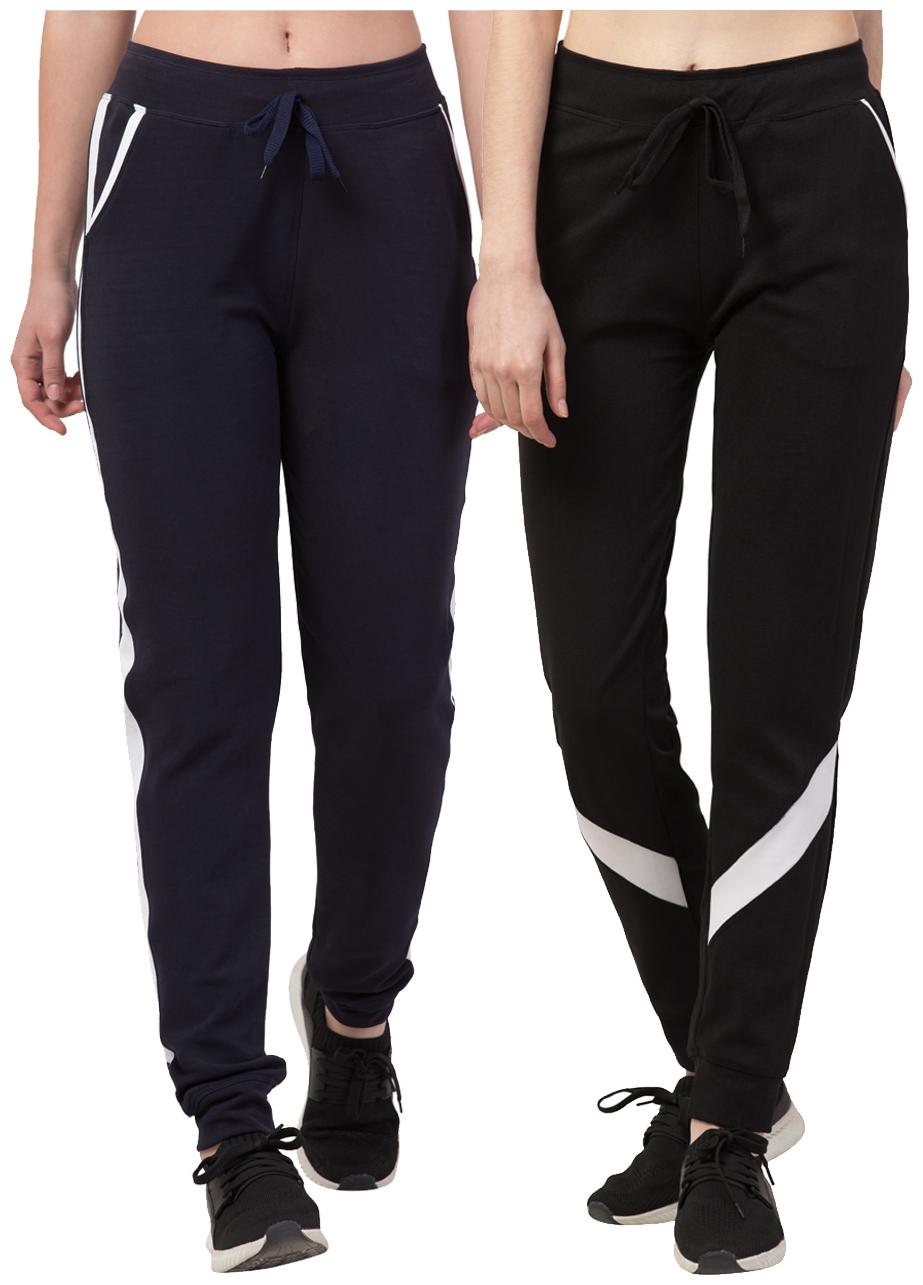 

Kissero Women Polyester Joggers Black Blue