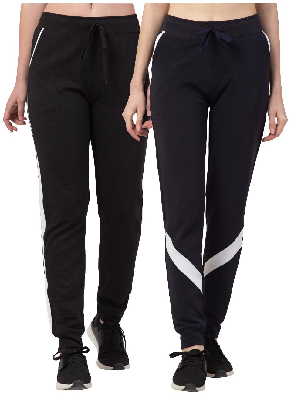 

Kissero Women Polyester Joggers Black Blue