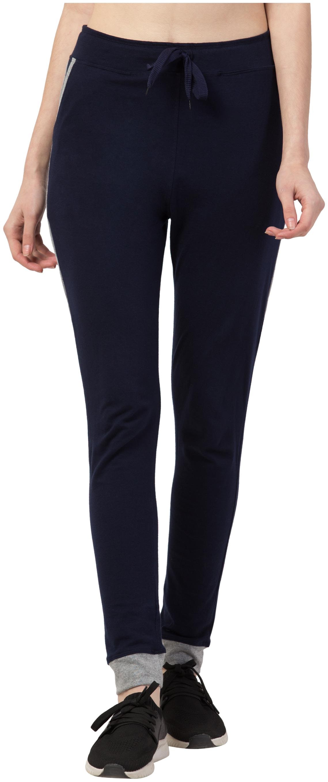 

KISSERO Women Cotton Solid Joggers Blue