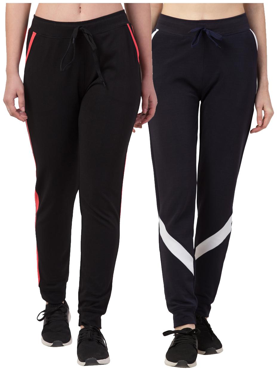 

Kissero Women Polyester Joggers Black Blue