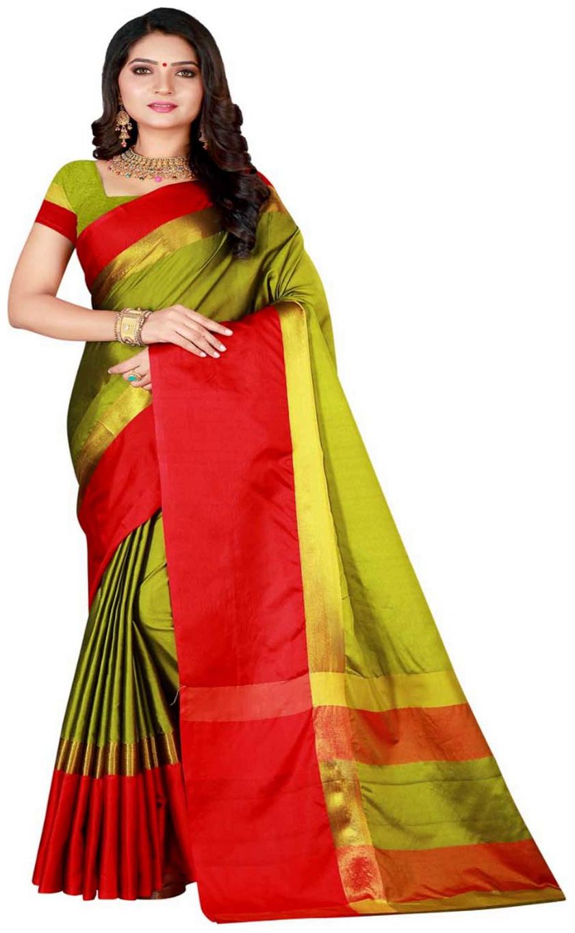 

KKRISH Women Artificial Silk Multi Regular Saree With Blouse