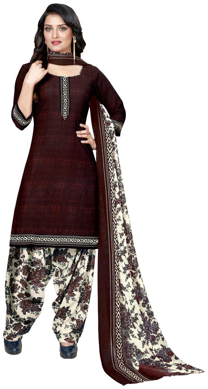 

KKRISH Maroon Unstitched Kurta with bottom dupatta With dupatta Dress Material