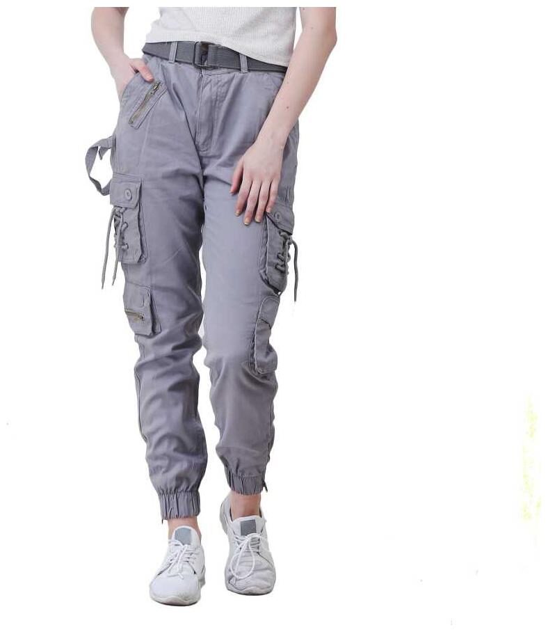 

Chrome Coral Women Grey Regular fit Cargos