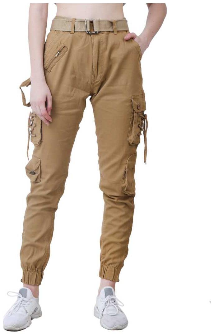 

Chrome Coral Women Beige Regular fit Cargos