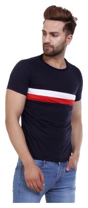 

Chrome Coral Men Blue Regular fit Cotton Round neck T-Shirt - Pack Of 1