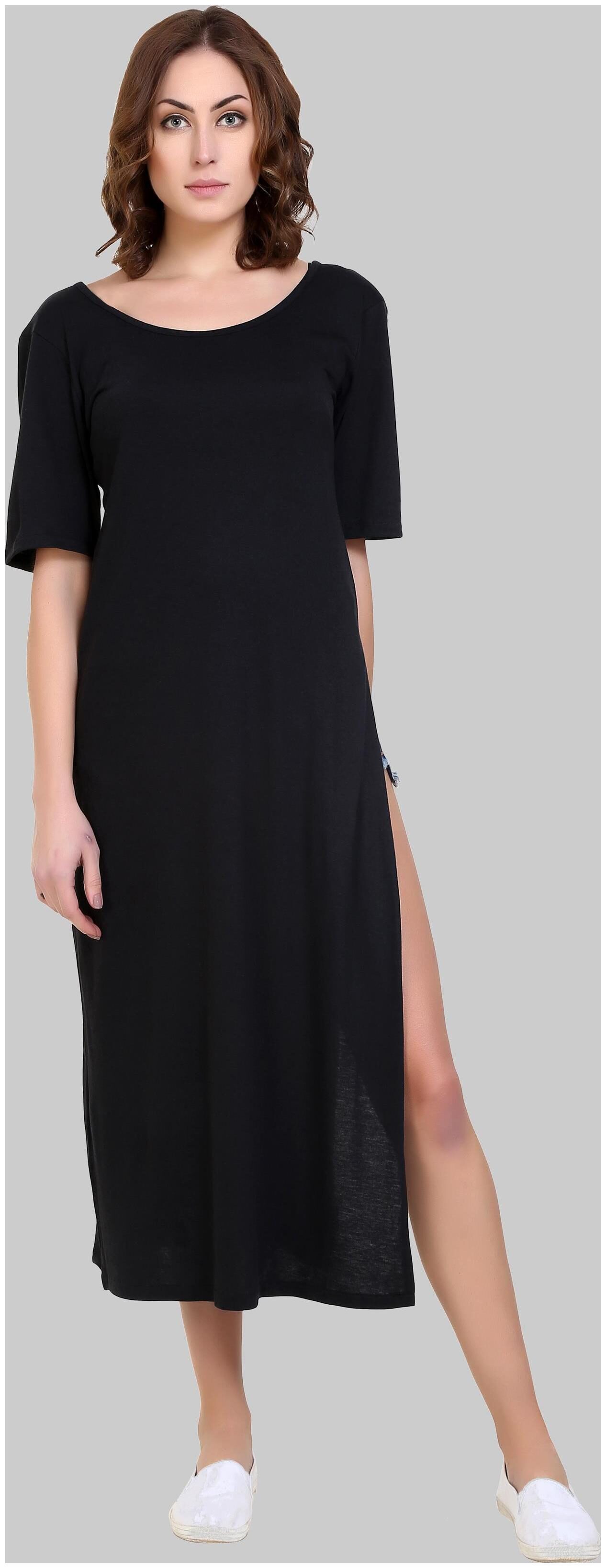 

Chrome Coral Black Printed Maxi dress