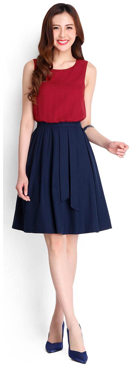 

Chrome Coral Multi Printed A-line dress