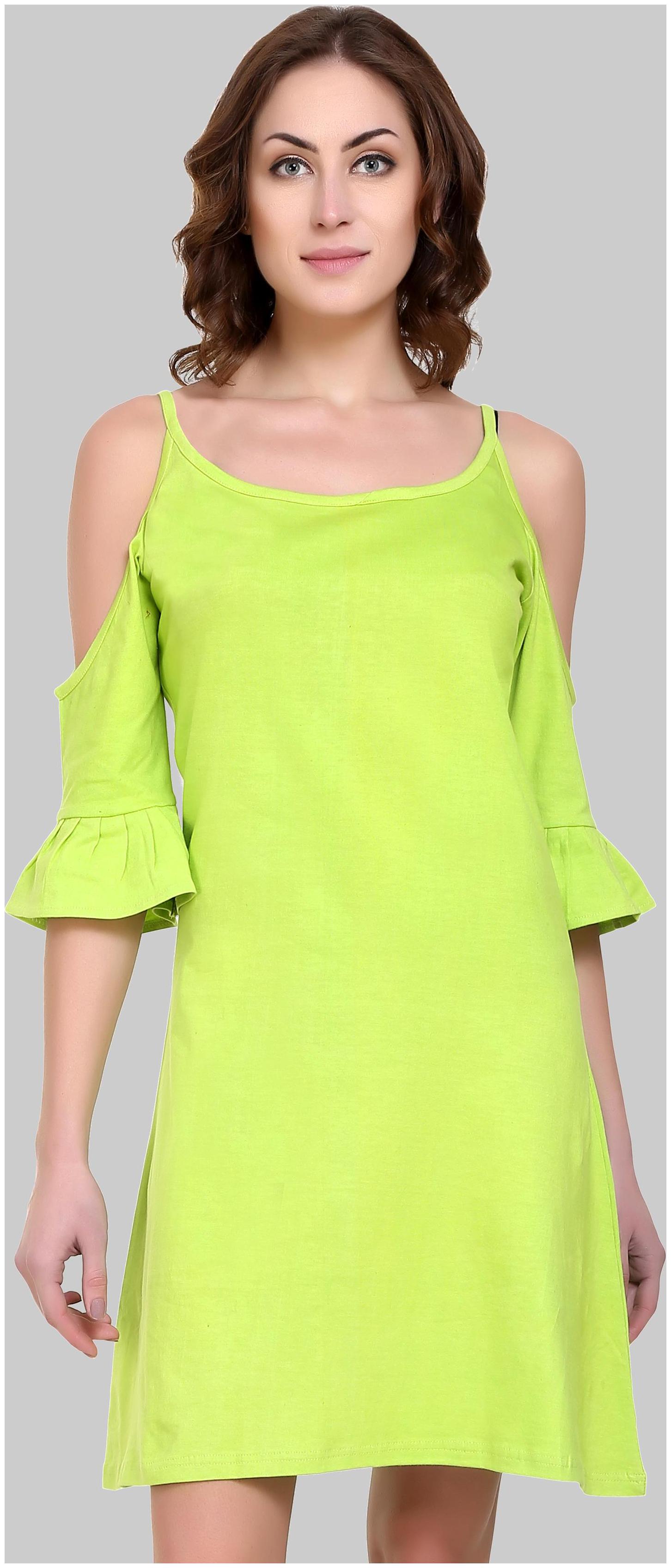 

Chrome Coral Green Printed Shirt dress