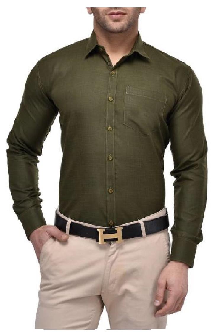 

Chrome Coral Men Regular fit Formal Shirt - Green