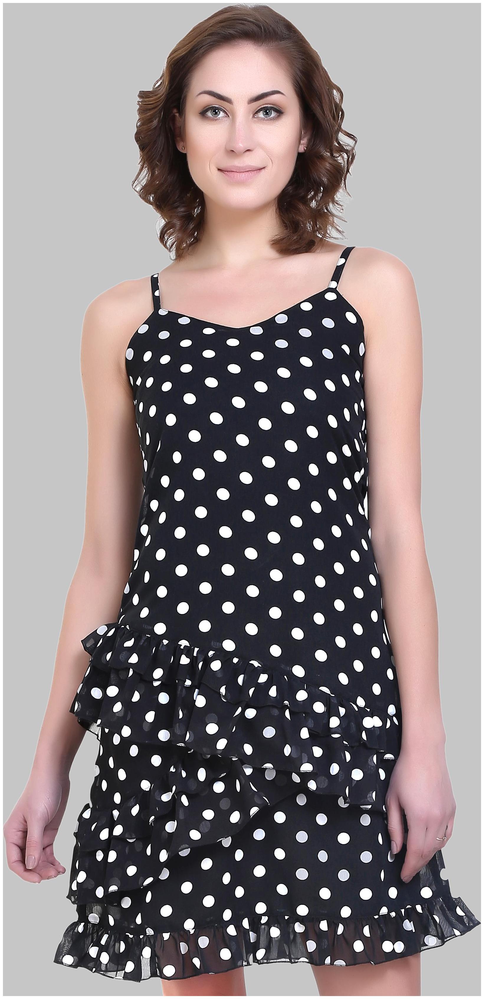 

Chrome Coral Multi Polka dots Bodycon dress