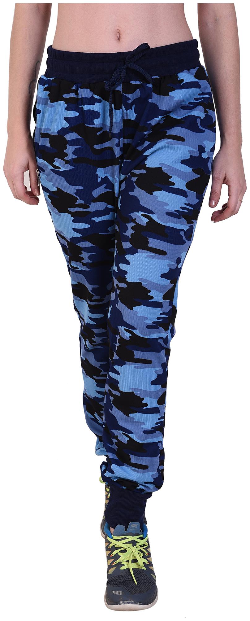 

Chrome Coral Women Regular fit Cotton Printed Track pants - Blue