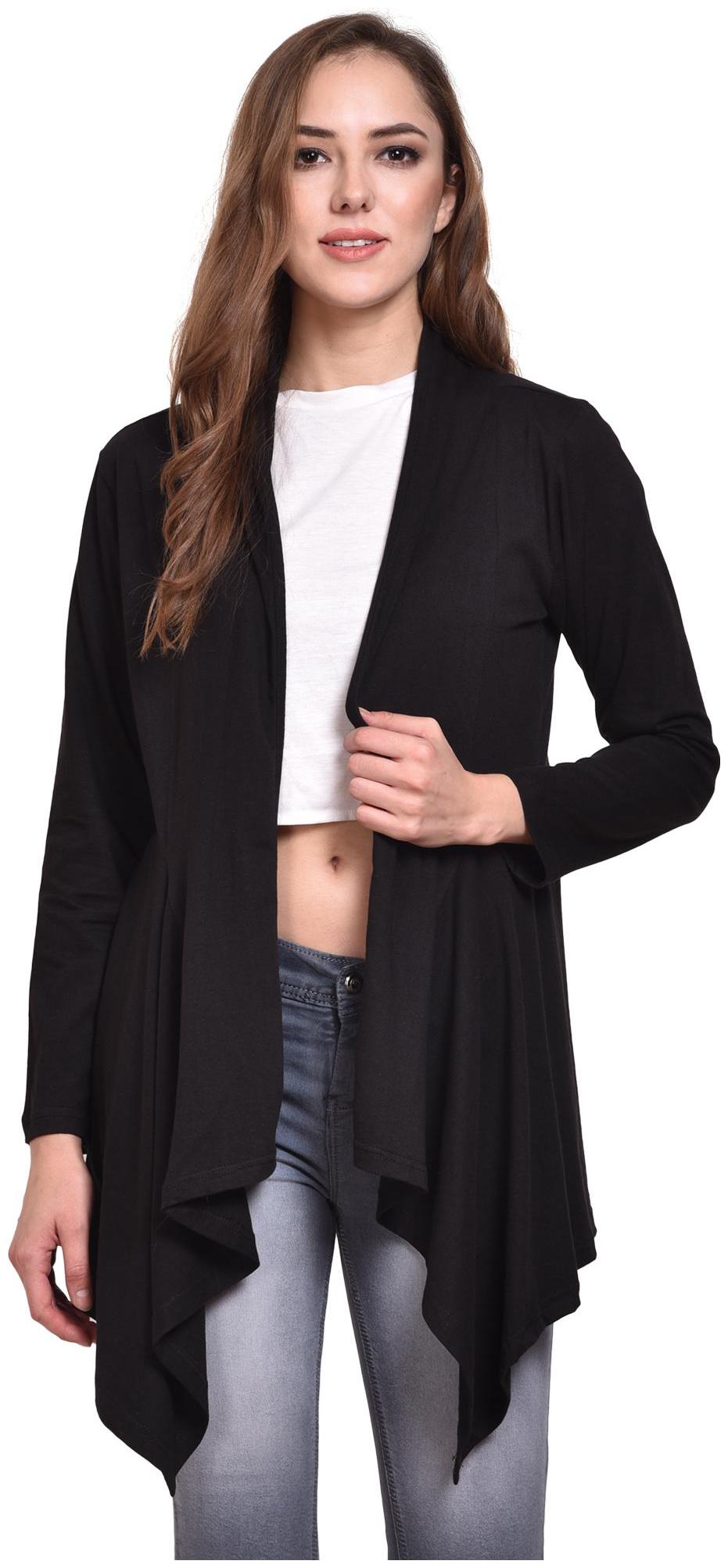

Chrome Coral Women Shrug - Black