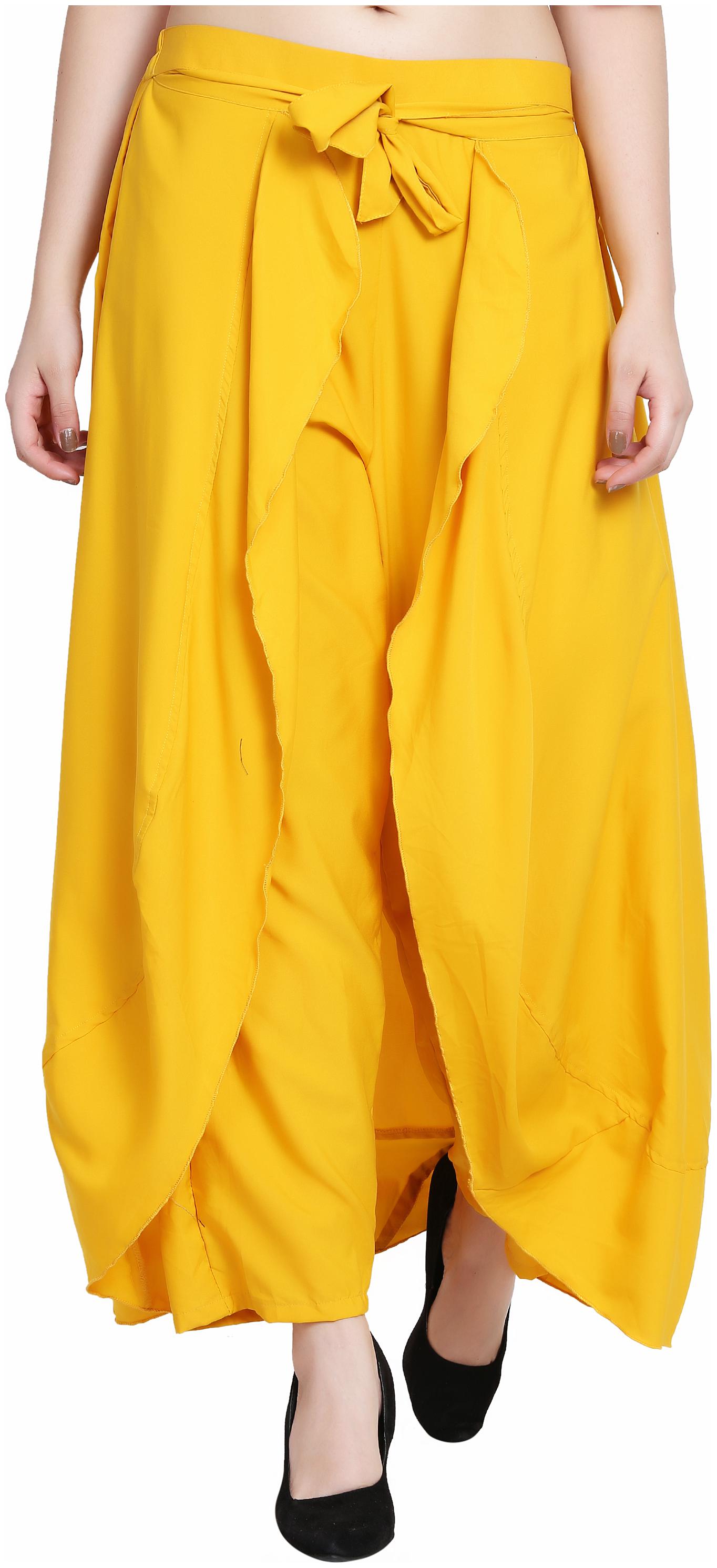 

KMBR Ladies Mustard RufflePlazzo 2040