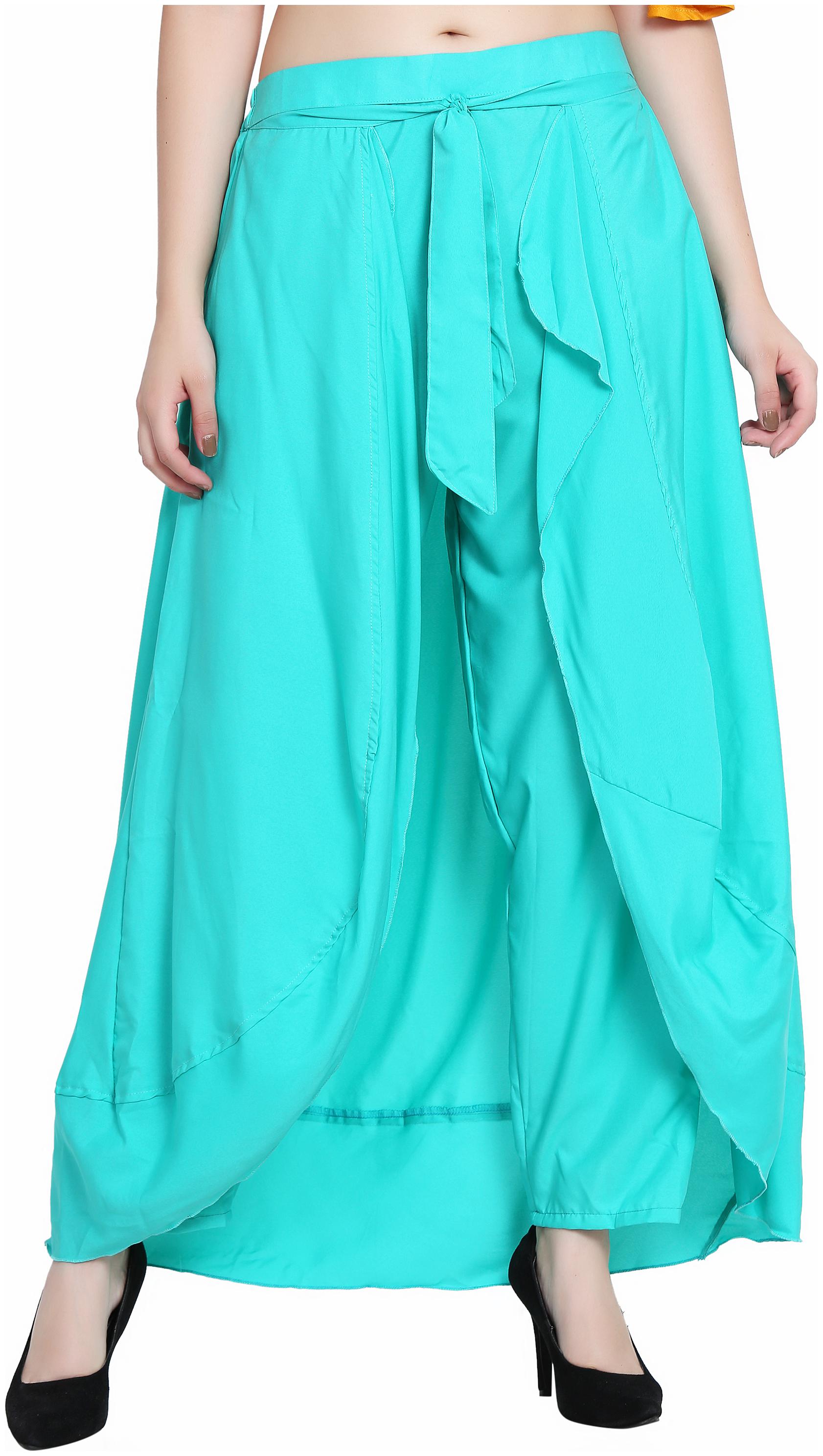 

KMBR Ladies LightGreen RufflePlazzo 2042
