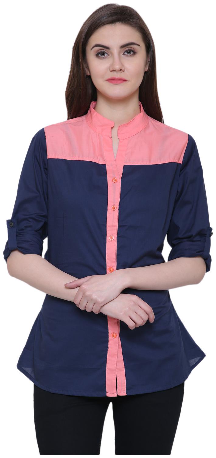 

KMB ROYAL Women Grey Solid Regular Fit Shirt