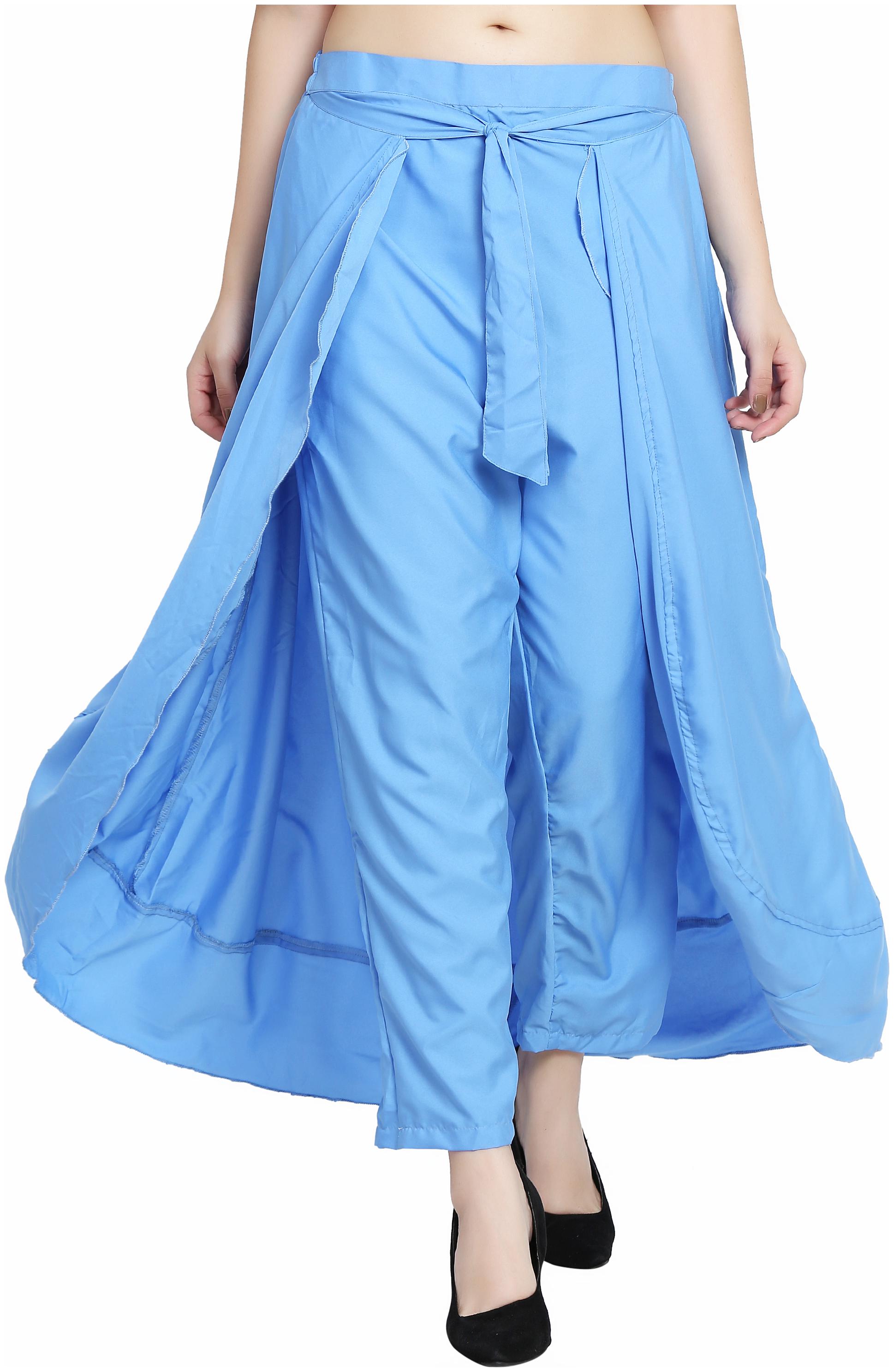 

KMBR Lladies LightBlue RufflePlazzo 2048
