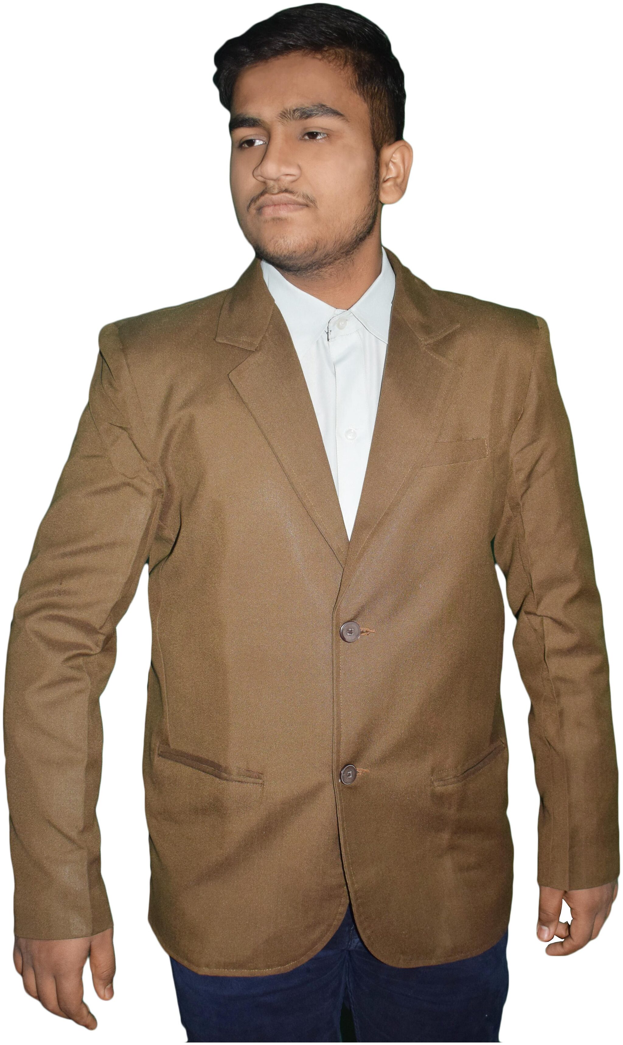 

KMP Fashion Men Brown Solid Regular fit Single Breasted Blazer