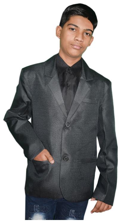 

KMP Fashion Men Black Solid Regular fit Single Breasted Blazer