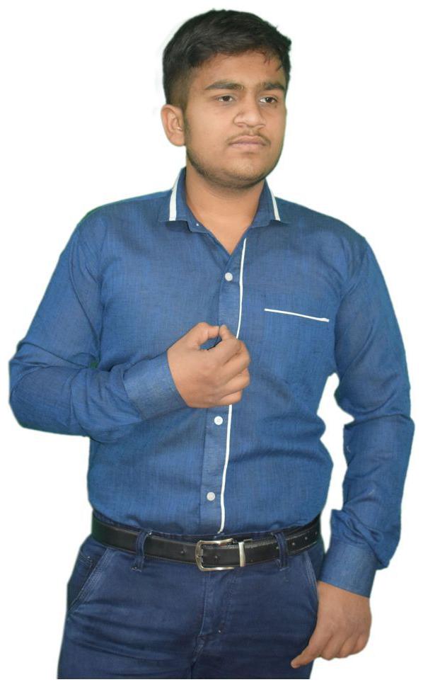 

KMP Fashion Men Blue Solid Regular Fit Casual Shirt