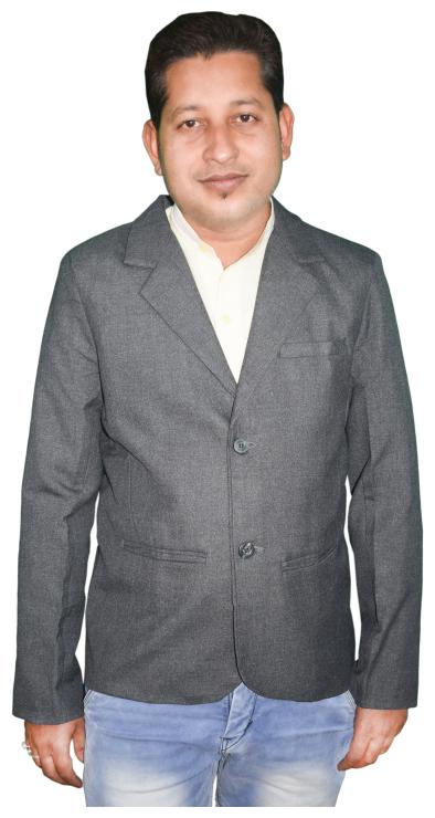 

KMP Fashion Men Grey Solid Regular fit Single Breasted Blazer